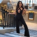 4Sexy Halter Hollowed Out Flare Pants Jumpsuit
