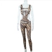 10Sexy Leopard Print Hollow Out Sleeveless Jumpsuit
