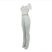 5Sexy White Short Sleeve Jumpsuit