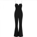 8Sipmle Black Sleeveless Boot Cut Jumpsuits For Women