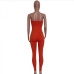 20Solid Color Tight Fitted Strapless Jumpsuit Womens
