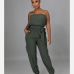 9Street Solid Strapless Jumpsuits For Women
