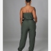 11Street Solid Strapless Jumpsuits For Women