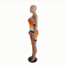 12 Striped Contrast Color Print Sleeveless Sexy Romper
