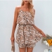 6Printed Summer Backless Sleeveless Short Loose Rompers