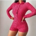 23Stylish Letter Solid Long Sleeve Rompers