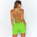 7Summer Backless Solid Lace Up One Piece Romper