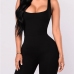 1U Neck Solid Sleeveless Sexy Rompers For Women