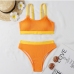 13 Contrast Color Two Piece Bikini Swimwear