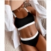 11 Contrast Color Two Piece Bikini Swimwear