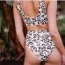 5  Fashion Leopard Print Sleeveless High Waist Swimsuit