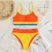 4 Gradient Color Sleeveless Two Piece Swimsuit