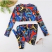 7 Long Sleeve Split Halter Women Swimsuit Bikini