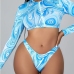 3 Printed Long Sleeve Swimsuit Bikini