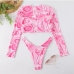 5 Printed Long Sleeve Swimsuit Bikini