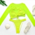 7 Pure Color Beach Three-Piece Bikini Sets