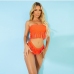 3 Pure Color Tassels Two-Piece Swimsuit