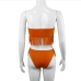 8 Pure Color Tassels Two-Piece Swimsuit