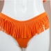 10 Pure Color Tassels Two-Piece Swimsuit