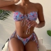 1 Sexy Backless Sleeveless Print 2 Piece Bikini Sets