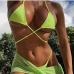 1 Sexy Bandage Halter Backless 3 Piece Bikinis