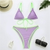 3 Sexy Contrast Color Lace Up Bikini Sets