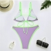 4 Sexy Contrast Color Lace Up Bikini Sets