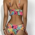 3 Sexy Floral Sleeveless Bikini Swimsuit Set