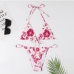 13 Sexy Flower Printing Backless 2 Piece Bikini Set