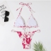 14 Sexy Flower Printing Backless 2 Piece Bikini Set