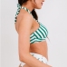 5 Sexy Flower Stripe Cross Belt Bikini Swimsuit