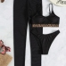 3 Sexy Perspective Gauze Three-piece Swimsuit Set