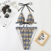 4 Sexy Printing Sleeveless Bikini Set Beach Wear 