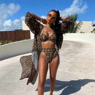  Sexy Printing Two Piece Bikini Women Sets