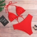 5 Sexy Pure Color Backless Swimsuit Bikini Set