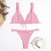 3 Sexy Pure Color Two Piece Bikini Swimwear