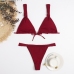 4 Sexy Pure Color Two Piece Bikini Swimwear