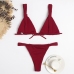 5 Sexy Pure Color Two Piece Bikini Swimwear