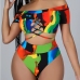 1 Sexy Short Sleeve Women Swimsuit Bikini