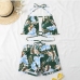 4 Sexy Sleeveless Backless Printing Two Piece Bikinis