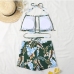 5 Sexy Sleeveless Backless Printing Two Piece Bikinis