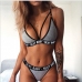 5 Sexy Sleeveless  Hollowed Out Two Pieces Bikini