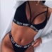 1 Sexy Sleeveless  Hollowed Out Two Pieces Bikini