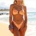 3 Sexy Sleeveless Lace Up Boat Neck Bikini