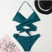 5 Sexy Sleeveless Pure Color Two Piece Swimsuit