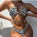 5 Sexy Stripe Sleeveless Bikini Swimsuit Set