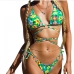 42022 Summer Printed Tie Wrap Bikini Set