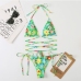 82022 Summer Printed Tie Wrap Bikini Set