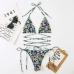 112022 Summer Printed Tie Wrap Bikini Set