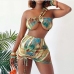 123 Pieces Drawstring Tie Dye Womens Swimwear Sets